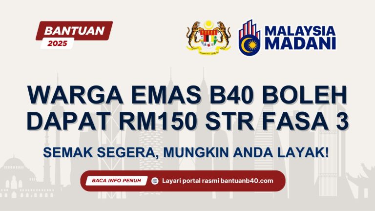 WARGA EMAS B40 BOLEH DAPAT RM150