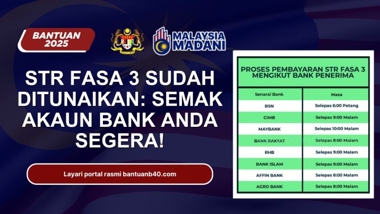 STR FASA 3 SUDAH DITUNAIKAN