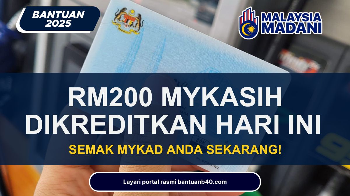 RM200 MYKASIH DIKREDITKAN HARI INI