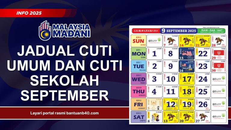 CUTI UMUM DAN CUTI SEKOLAH SEPTEMBER
